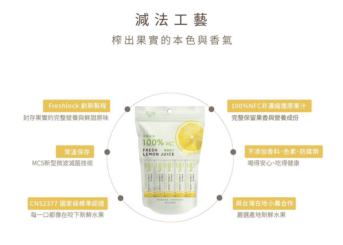 原原本本100%NFC常溫果汁-檸檬隨手包